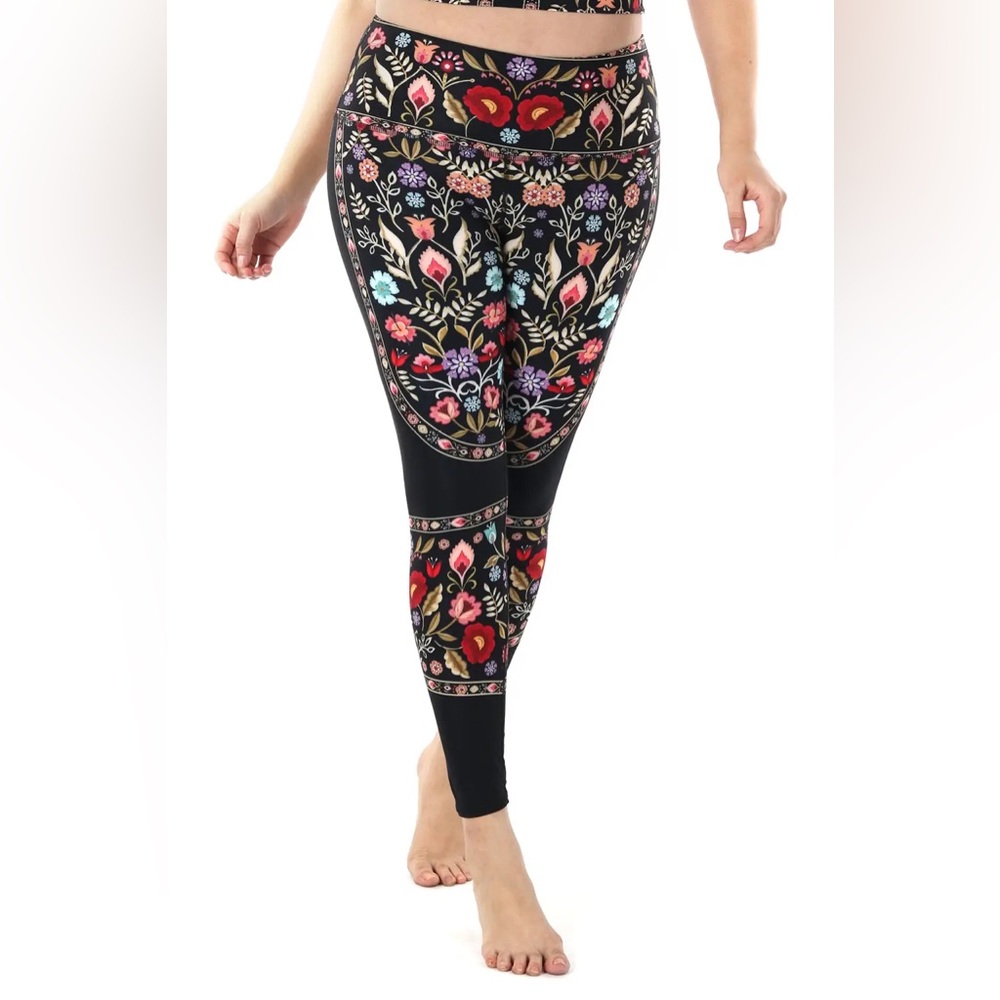 Yoga Democracy Rustica Floral Patterned Leggings